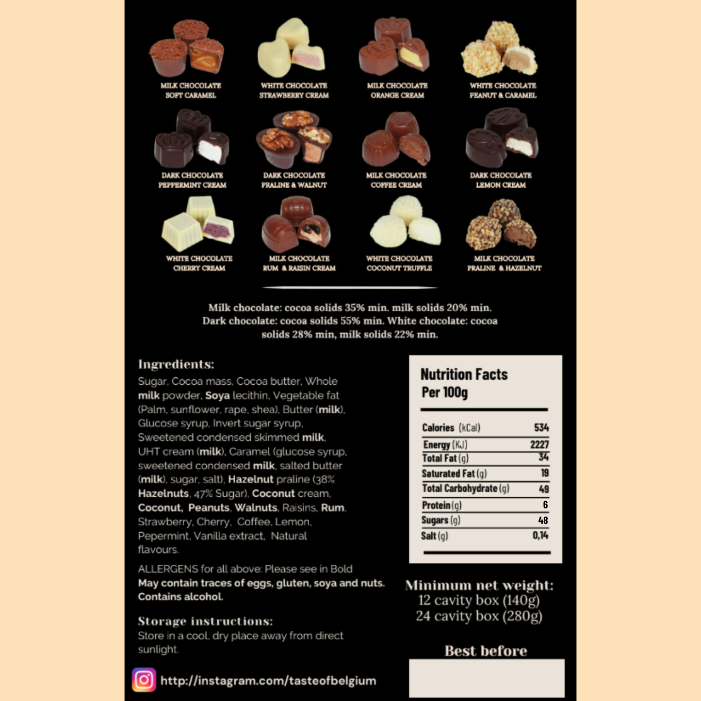 24 Chocolate Gift Box (Pre-packed)